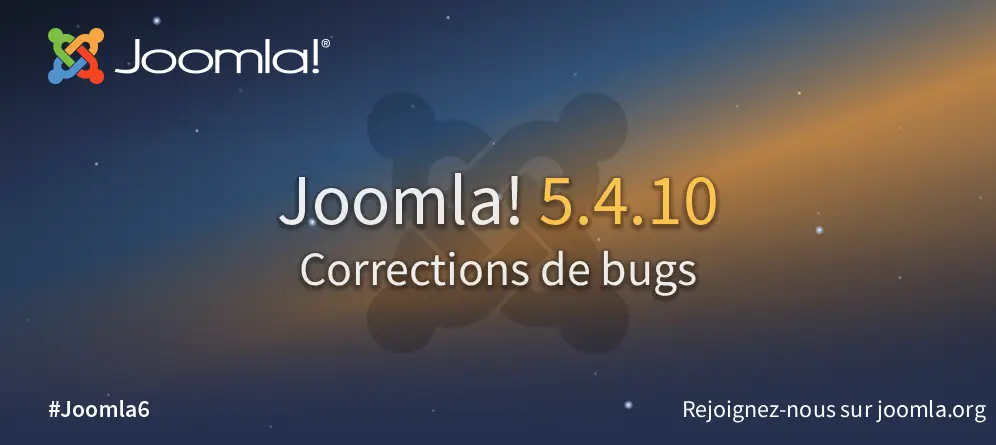 Joomla 5.4.10 : corrections 