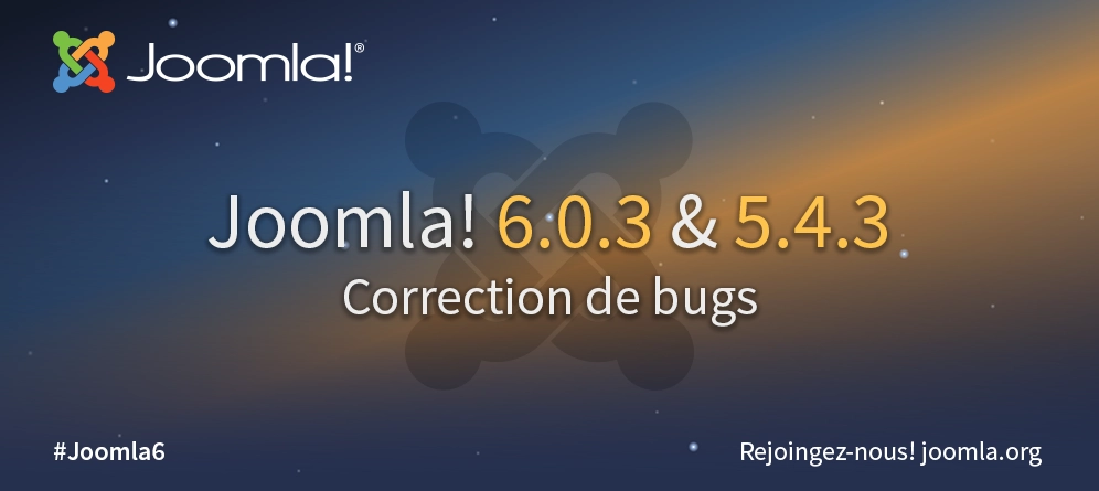Annonce de Joomla 6.0.3